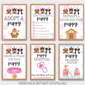 Puppy Party Games, Adopt a Puppy Party, Dog Adoption Birthday Party, Dog Lover Birthday | Instant Download, Not Editable, Puppy Party Game