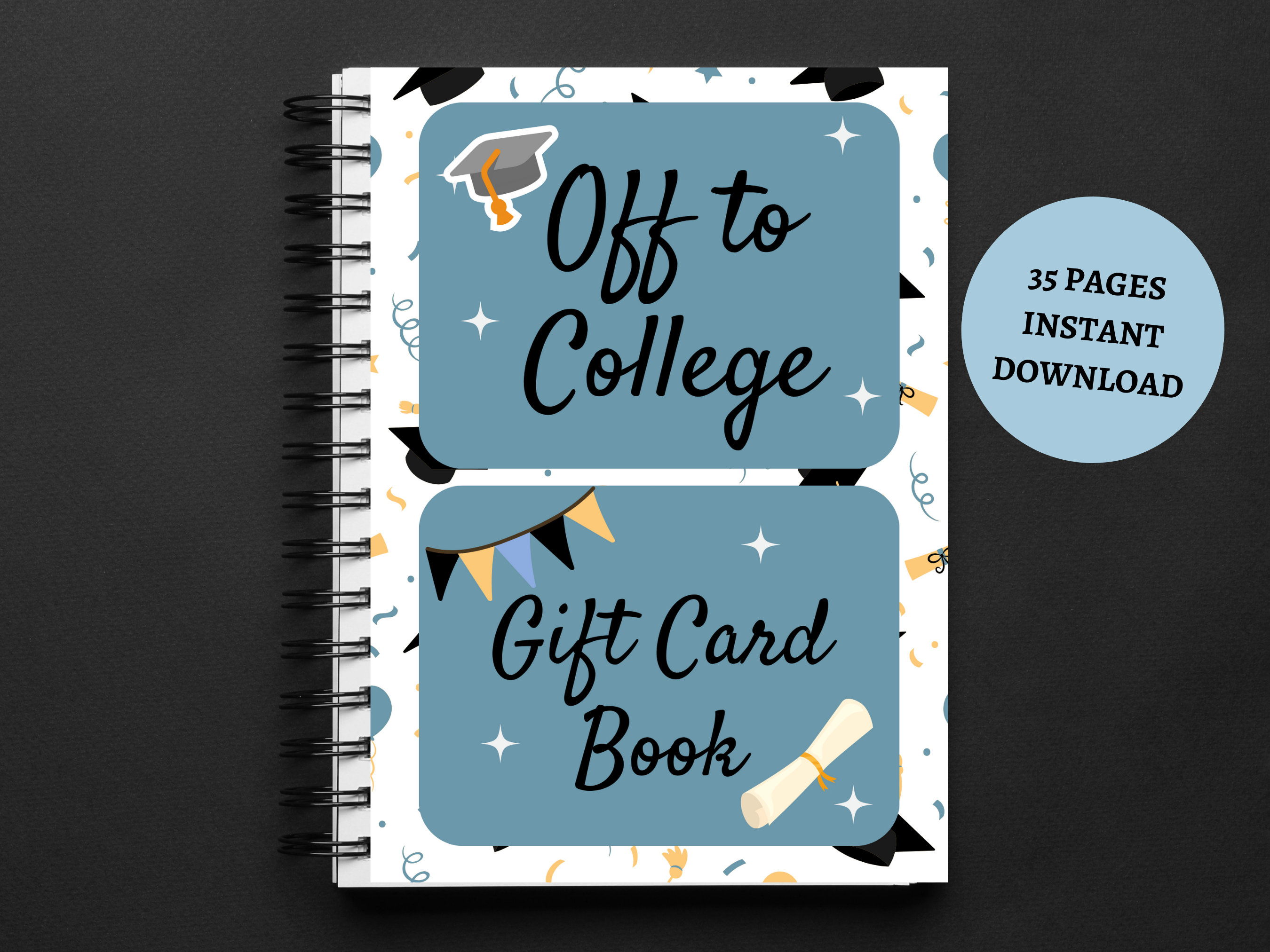Printable College Gift Card Book, High School Graduation Gift From ...