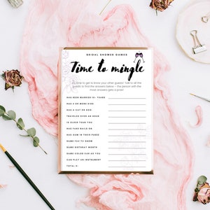 Bridal Shower Games, Printable Bridal Shower Games, Minimalist Wedding Shower Games, Editable Bridal Party Games, Bride or Groom