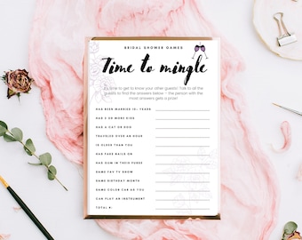 Bridal Shower Games, Printable Bridal Shower Games, Minimalist Wedding Shower Games, Editable Bridal Party Games, Bride or Groom