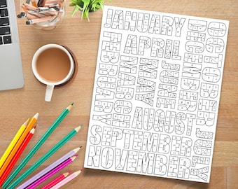 Daily Exercise and Habit Tracker Color Chart- Fitness Tracker-Workout tracker printable-Habit Tracker-Alphabet Coloring-Workout calendar