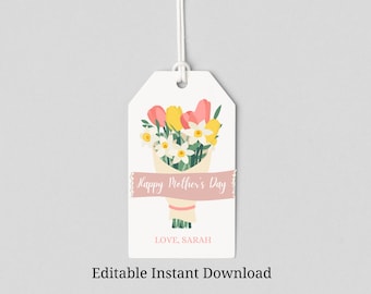 Etiquetas de regalo del día de la madre. Etiquetas para mamá. PDF imprimible. Descarga instantánea. Etiqueta de regalo del día de la madre. Feliz día de la madre. Etiquetas imprimibles para el día de la madre.