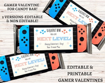 Gamer Valentinstag Karte, Valentinstag Karte DRUCKBAR Valentinstag, Klassenzimmer Valentinstag, INSTANT DOWNLOAD, Game Controller, Valentinstag