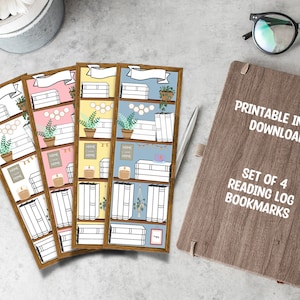 Printable Bookmark Book Tracker, Downloadable Bookmarks, Monthly Reading Tracker, Instant Download, Reading Tracker Bookmark, Gift for her