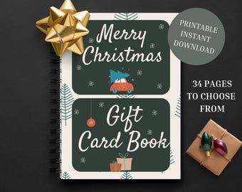 Christmas Gift Card Book, Christmas Gift, Christmas Gift Card Holder, Gift Card Photo Album, Build Your Own Gift Card Book