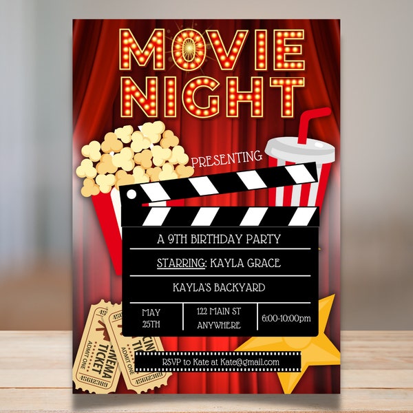 Movie Ticket Invite - Etsy
