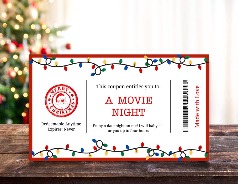 Printable Christmas Coupon Book Editable Christmas Coupons Etsy