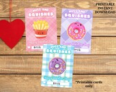 Classroom Valentine Cards, Non Candy Valentines, School Valentines Printable, School Favor, Valentines Day Gift for Kids, Instant Download