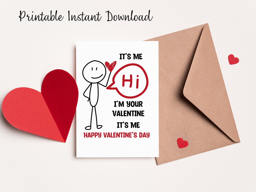 Funny Kids Valentine's Day Cards, Printable Classroom Valentines ...