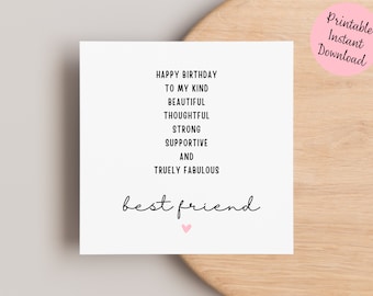 Bestie Birthday Card, Birthday Card For Bestie, Happy Birthday Bestie Card, Best Friend Birthday Card, Best Friend Birthday Card, For Her