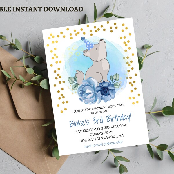 Great Wolf Lodge Birthday Party Invitation - Etsy