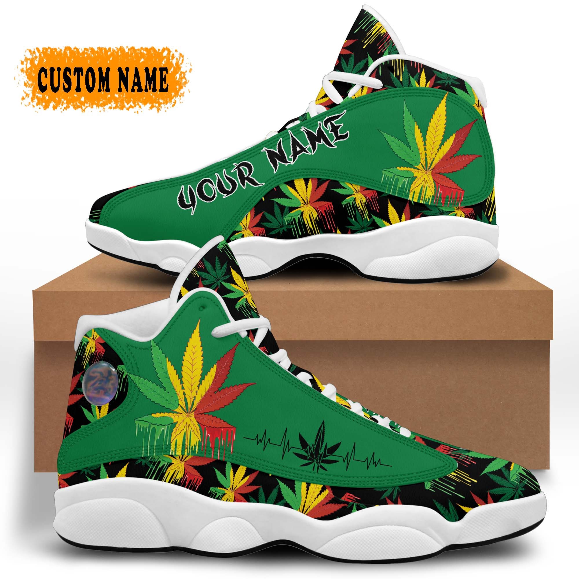 Cannabis Jordan Sneakers Personalized 