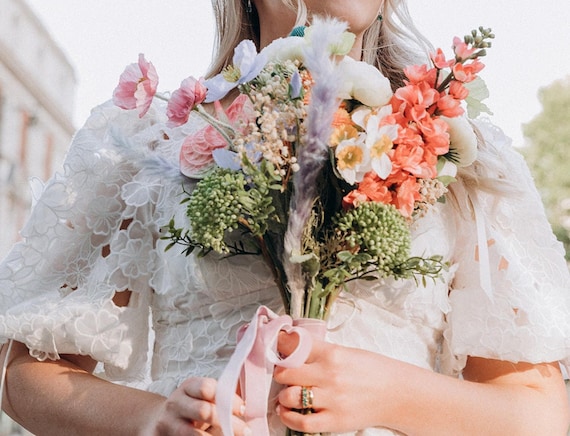 Custom Wedding Bouquet: Handmade Faux & Dried Flowers, Made  display picture 1
