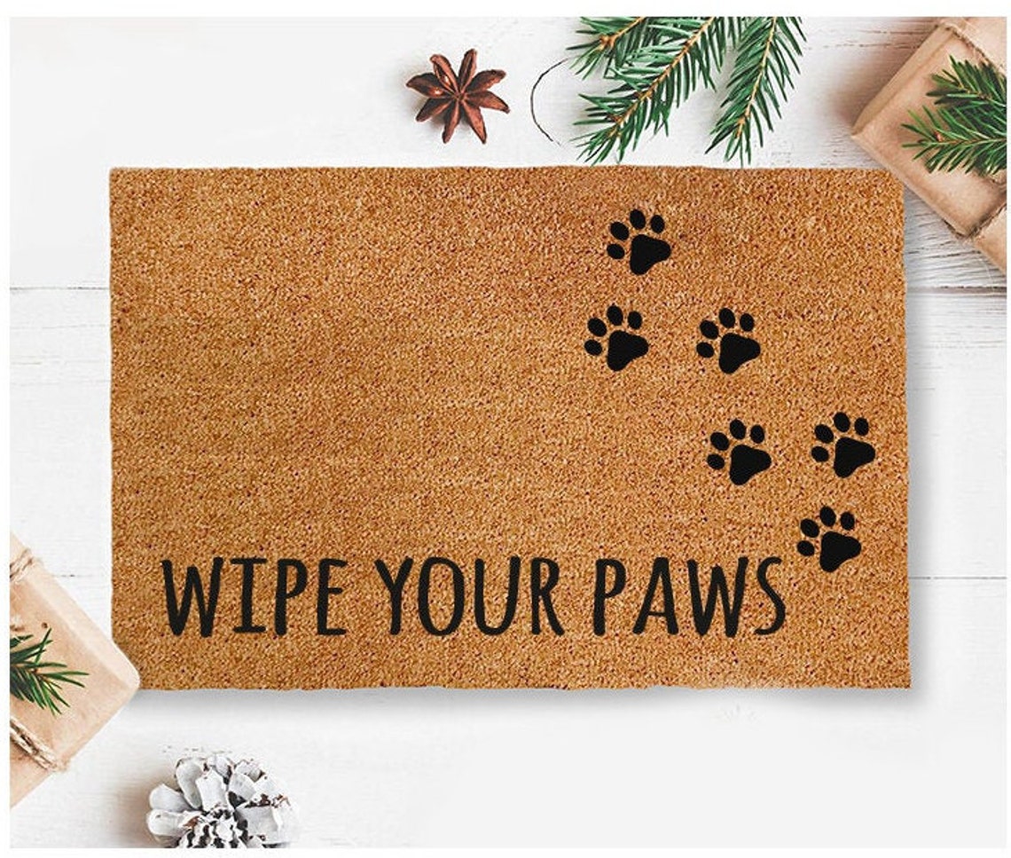 Wipe Your Paws Funny Mat Home Doormat Etsy