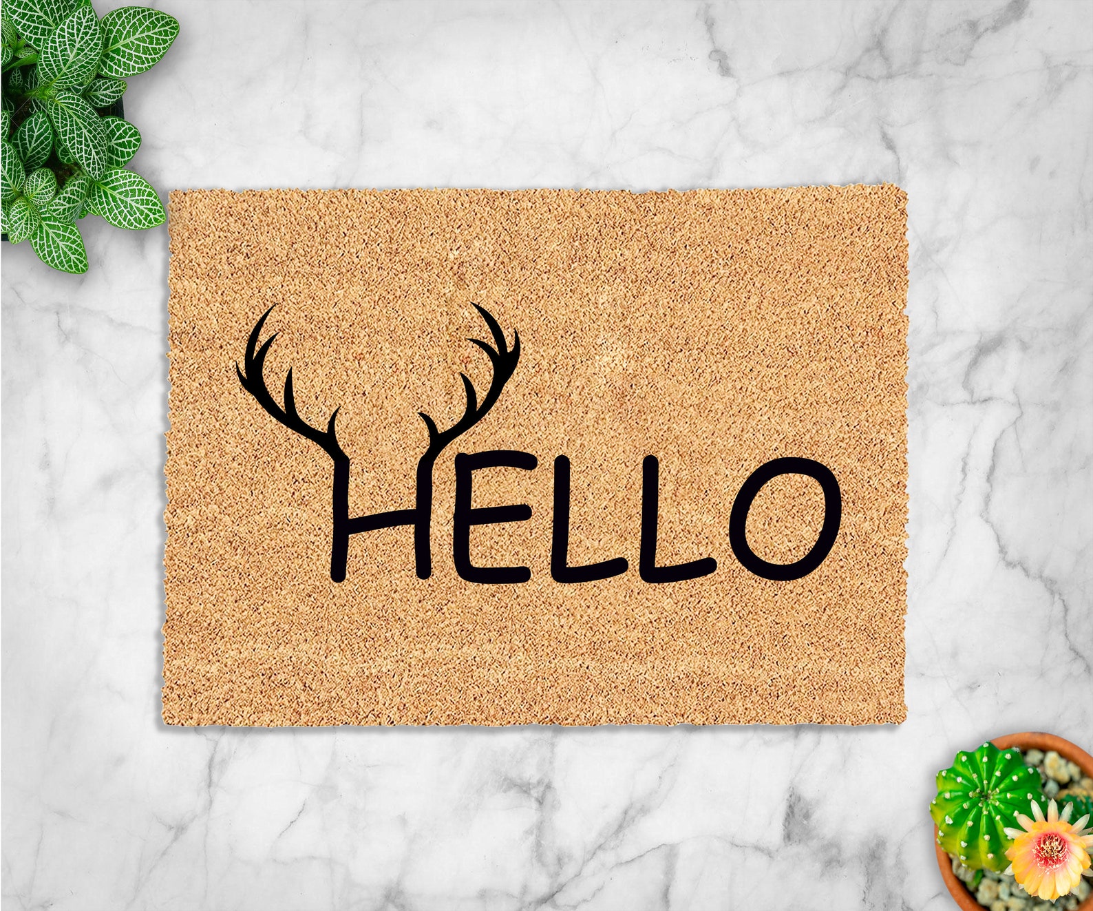 Hello Doormat Hello Mat Housewarming Gift Cute Etsy