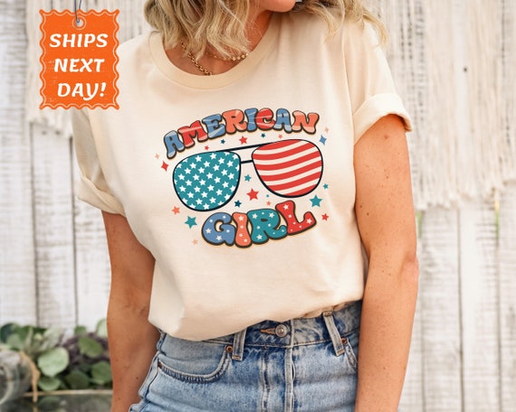 All American Girl 4th of July Shirt, All American Girl Shirt, Independence Day Shirt, 4th of July Gift, Independence Day Gift