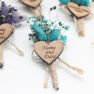 Personalized Wedding Favors for Guests , Flower Favors, Mini Dried Flower Gift, Bridesmaid Favor , Wedding Favor Magnet , Baby Shower