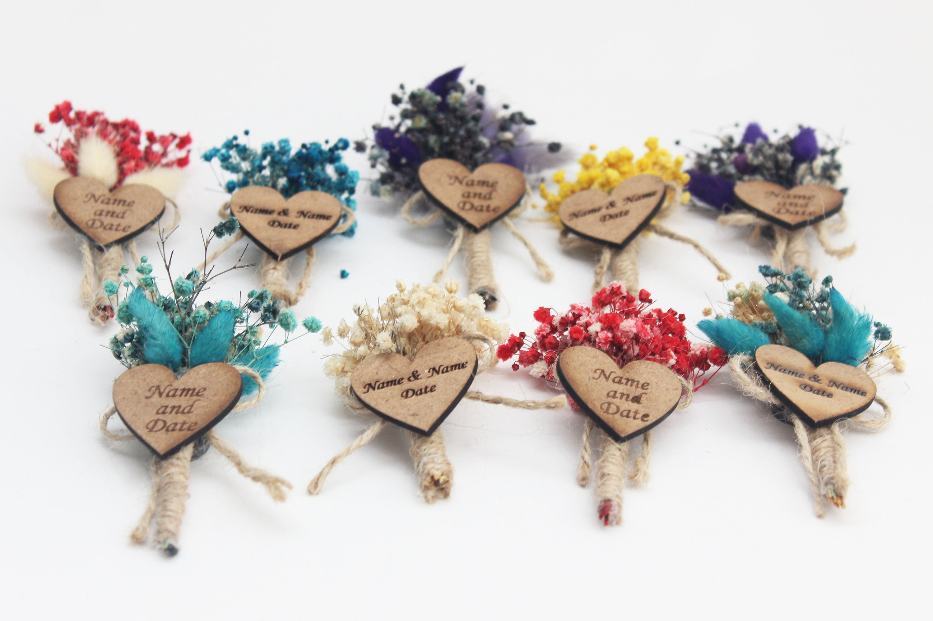 Personalized Wedding Favors for Guests , Flower Favors, Mini Dried ...