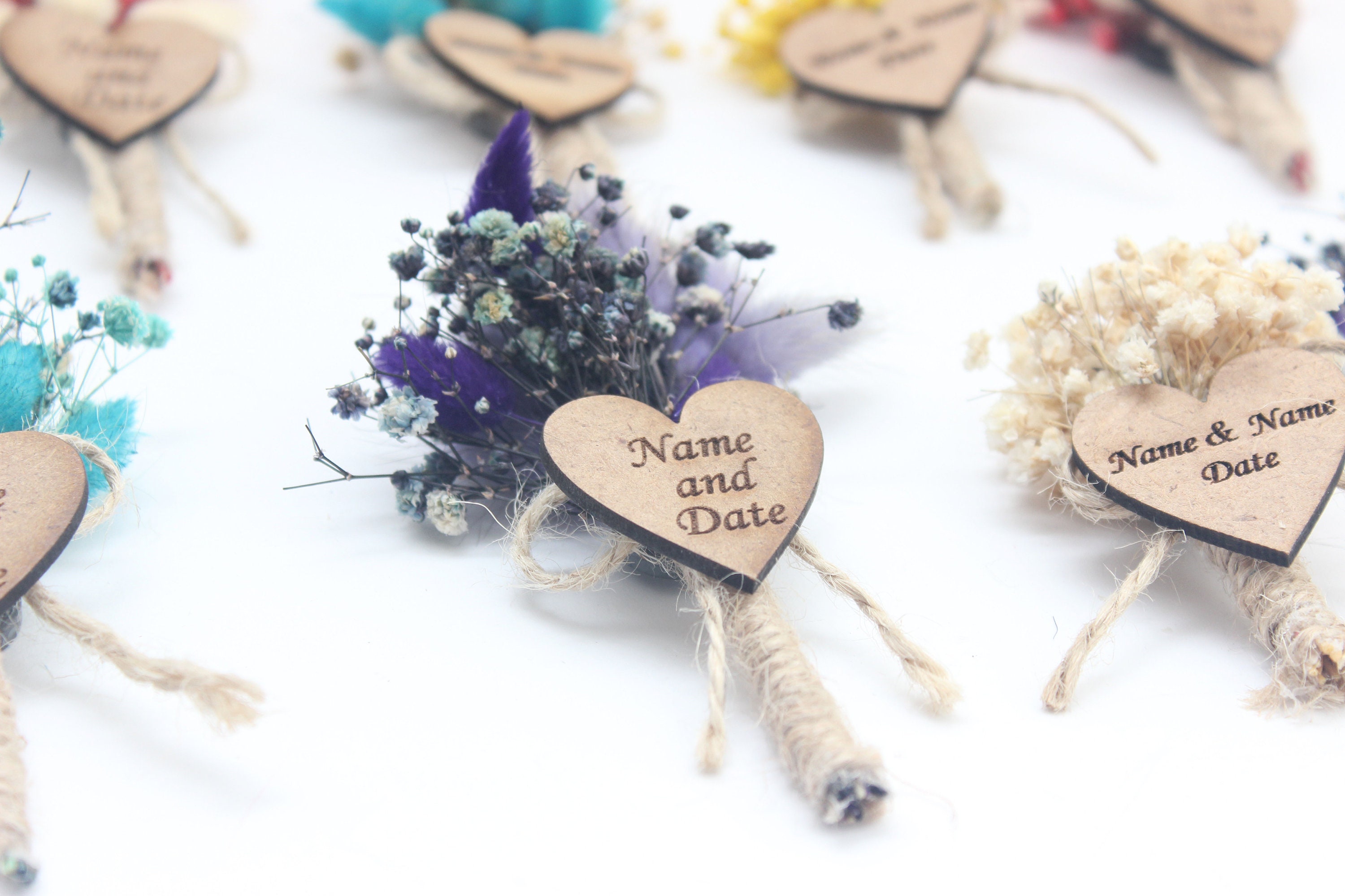 Personalized Wedding Favors for Guests , Flower Favors, Mini Dried ...