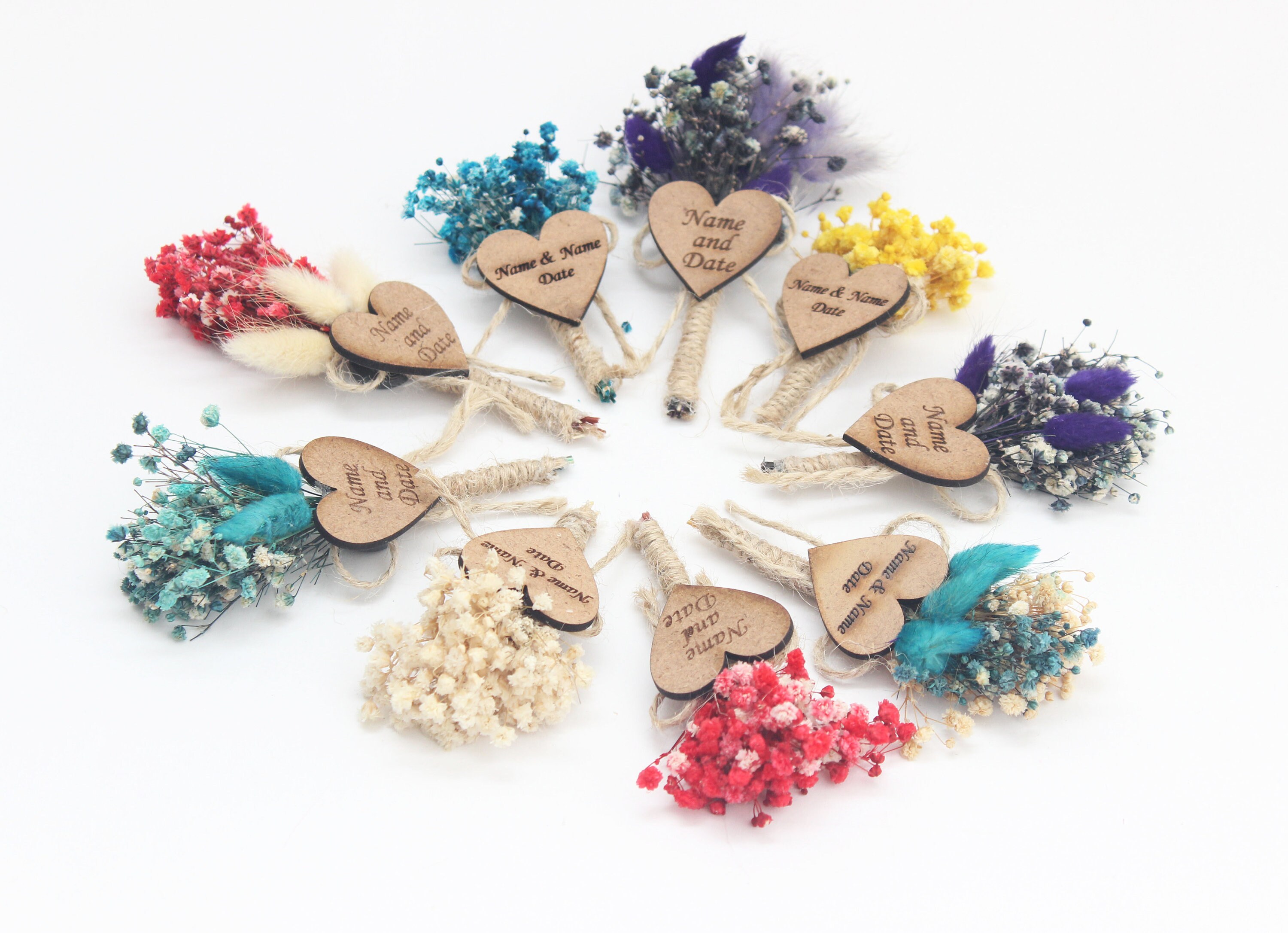 Personalized Wedding Favors for Guests , Flower Favors, Mini Dried ...