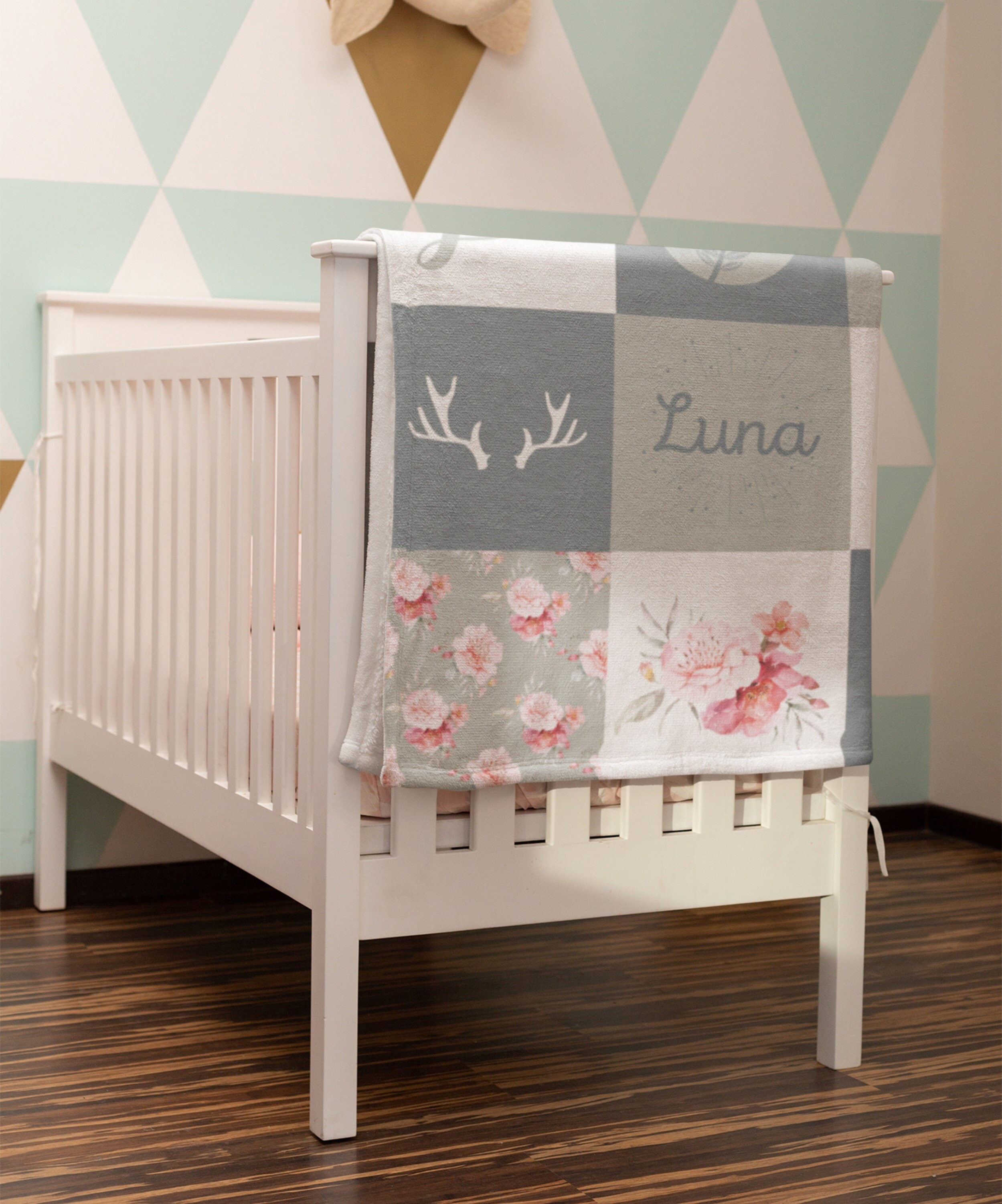 Custom Baby Name Monogram Blanket Personalized Baby Shower Etsy