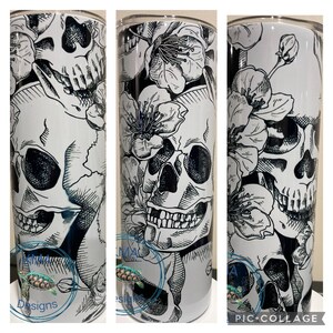 Skulls / Flowers 20oz tumbler