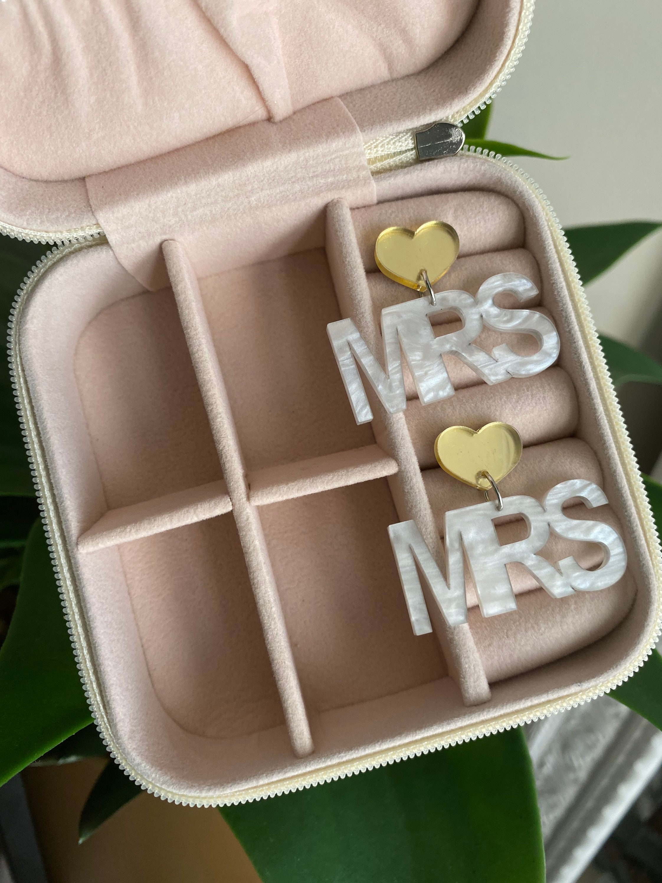 Wedding Gift Bride Jewelry Box Bride Gift Box Mrs Jewelry Box Etsy