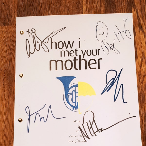 Script pilot How I Met Your Mother Autographed Tv Series Neil Patrick Harris Cobie Smulders Alyson Hannigan Jason Segel Josh Radnor