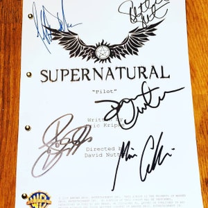 Script pilot episode SUPERNATURAL signed autographed Jensen Ackles Jared Padalecki Jeffrey Dean Morgan Misha Collins Winchester Bros