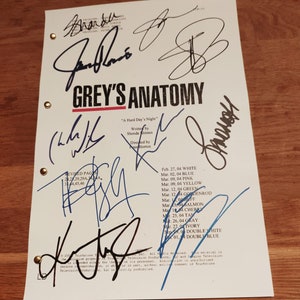 script pilot GREY'S ANATOMY autographed autographs Ellen Pompeo Patrick Dempsey Sandra Oh