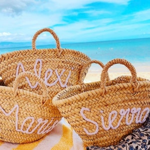 Personalized Bachelorette Party Gift Bag Bridesmaid Bag Bachelorette Gift Bag with Name Beach Tote Custom Gift Bag, Customized Small Basket