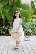 Personalized Flower Girl basket, Kids toddler baskets, Birthday Girl Spa Day baskets, Flower Girl Gifts ,Bridal Shower Wedding straw basket product logo