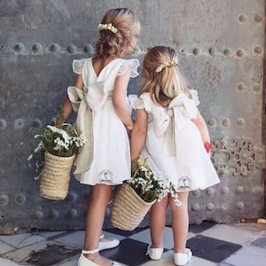 Flower girl proposal, Flower girl basket, Personalized straw basket rustic for wedding guest