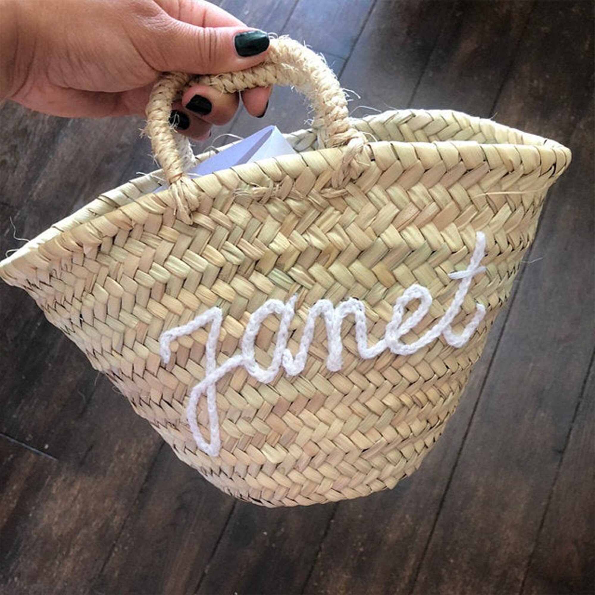 Exclusively 60 Off Personalized straw basket bridesmaids Etsy