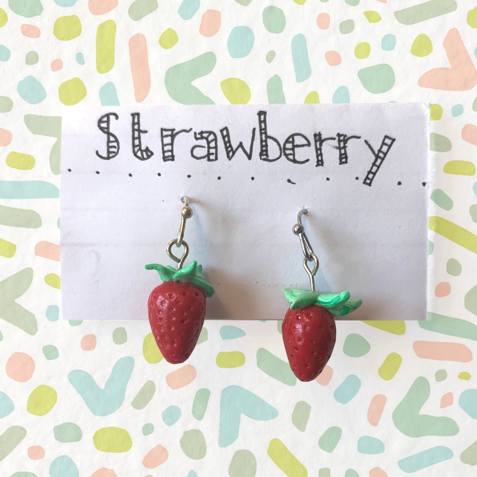 Strawberry Earrings Etsy