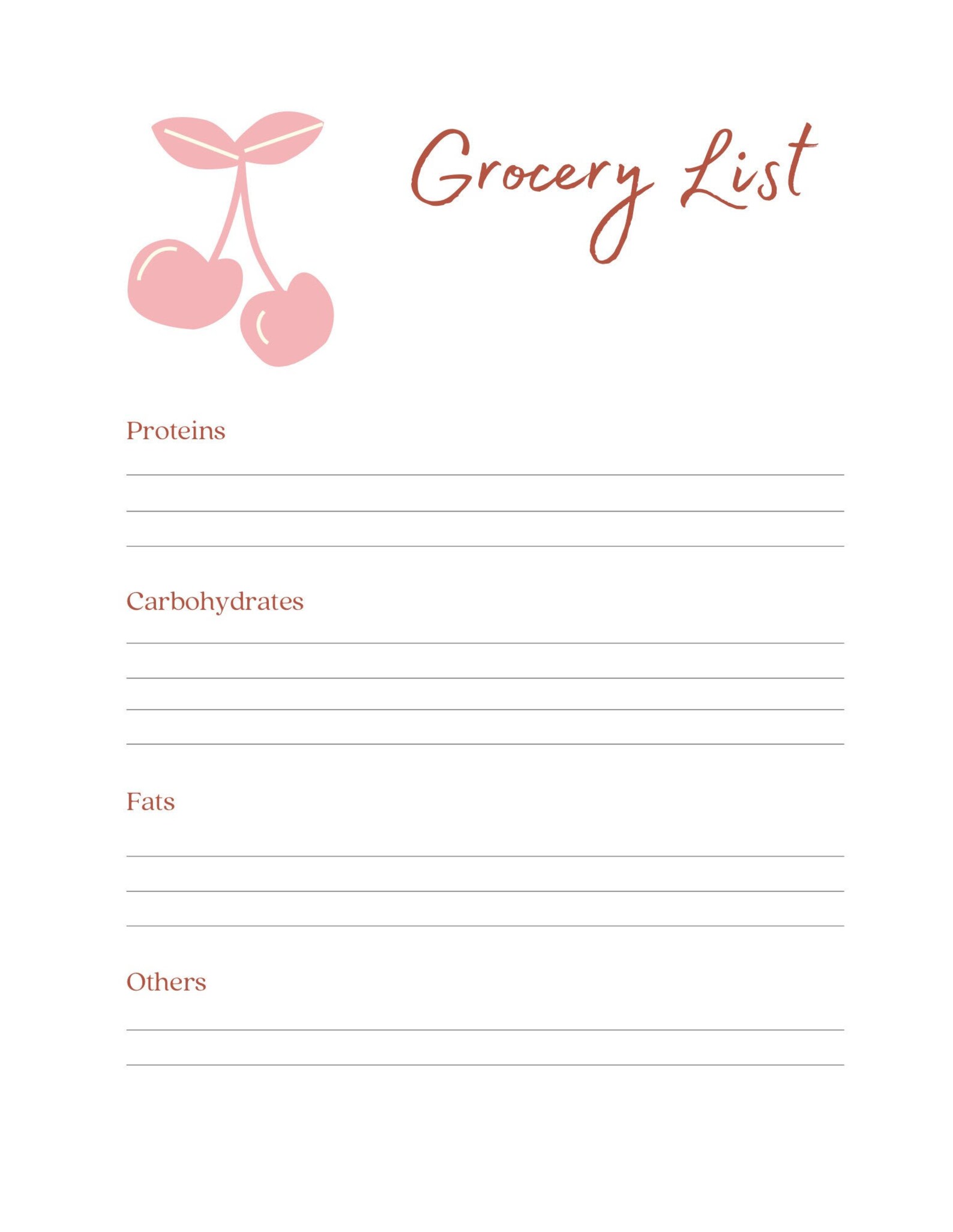 Macro Friendly Grocery List Etsy
