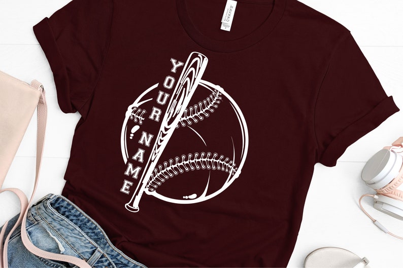 Split Baseball Monogram SVG, Baseball Shirt Svg, Half Softball Team ...