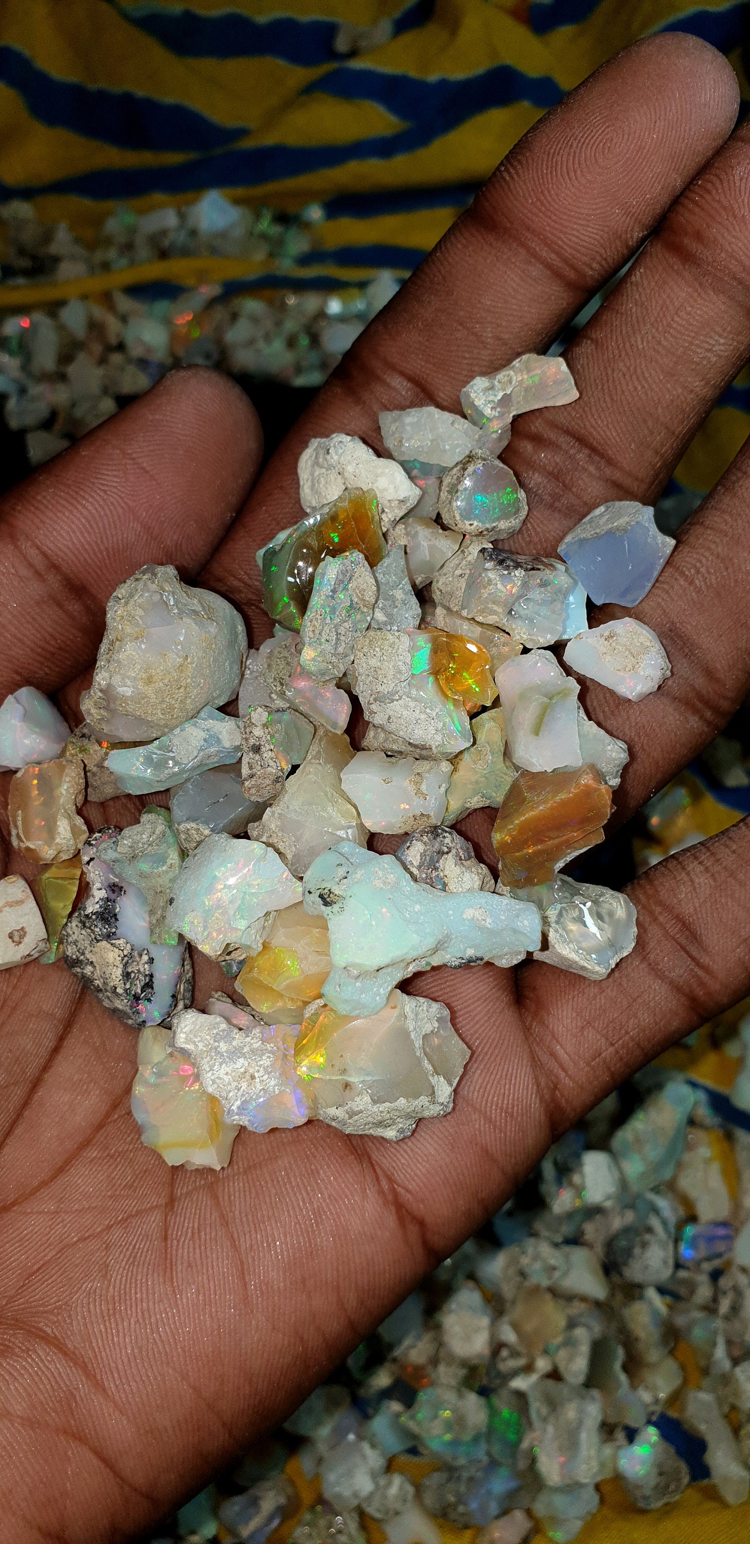 2000 Karat Opal grob viel äthiopischen Opal grob Welo Feuer | Etsy