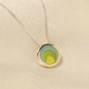 Georgian Cloisonne Enamel Pendant With Chain, Sterling Silver Necklace, Handmade Jewelry,  Cloisonné Necklace, Gift For Her, Georgian Enamel