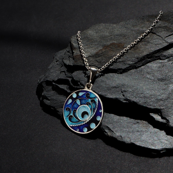 七宝焼き アクセサリー バッジ ネックレス ハンドメイド 七宝焼き