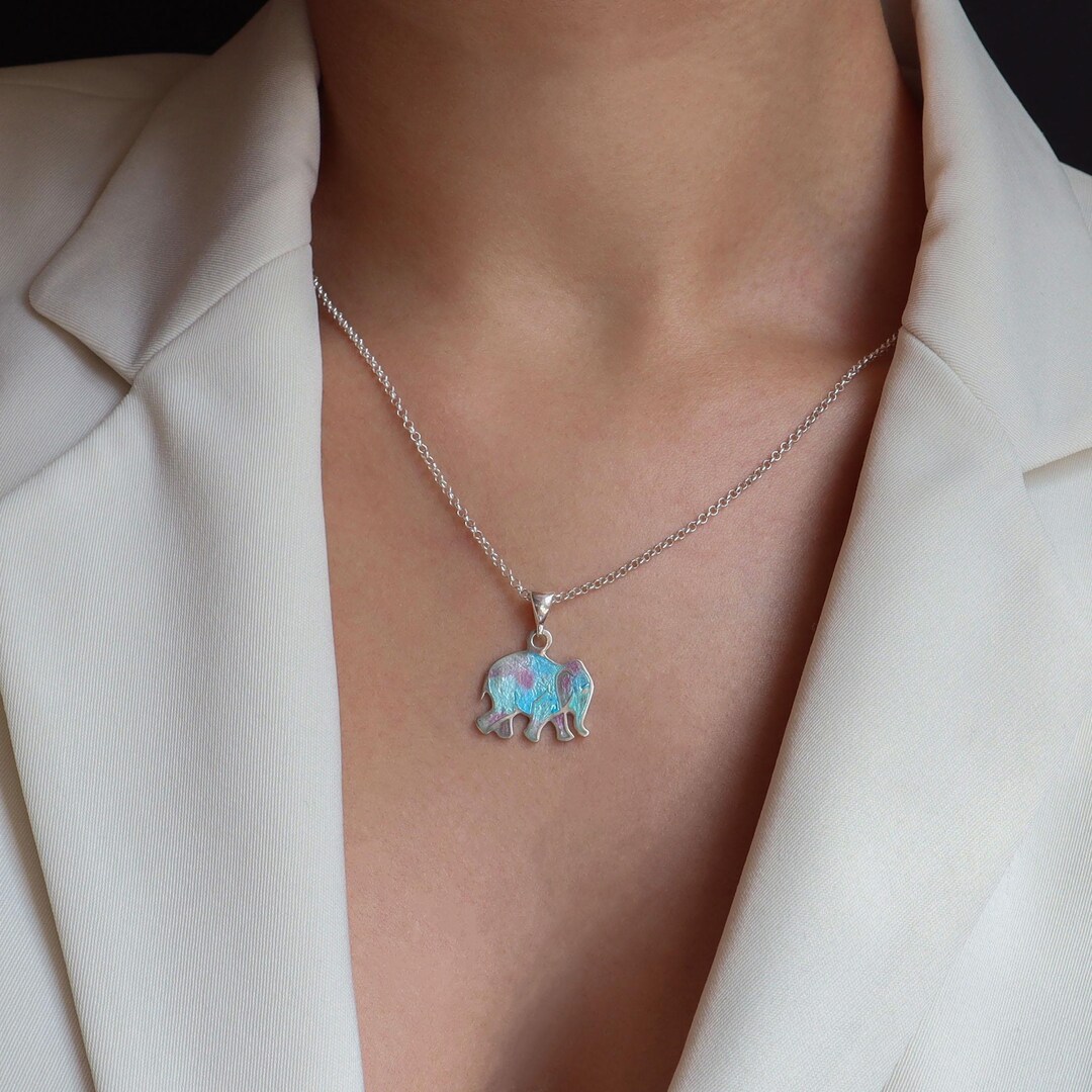 Handcast Gold and Silver Elephant Necklace main image 1