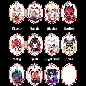 Hazbin Hotel acrylic charm / Hazbi[CAT]Hotel Keychain