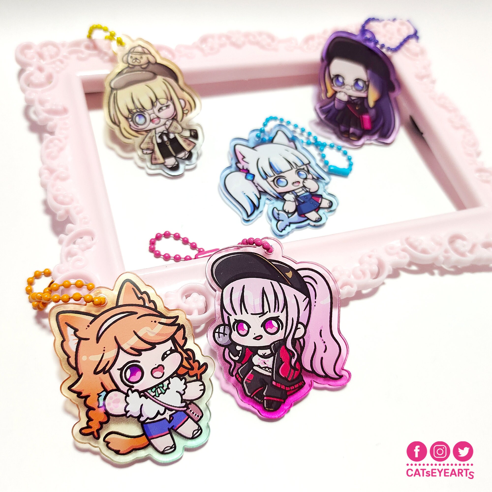 Holomyth Keychain / Gura /ina /amelia / Calliope / Kiara / - Etsy Israel