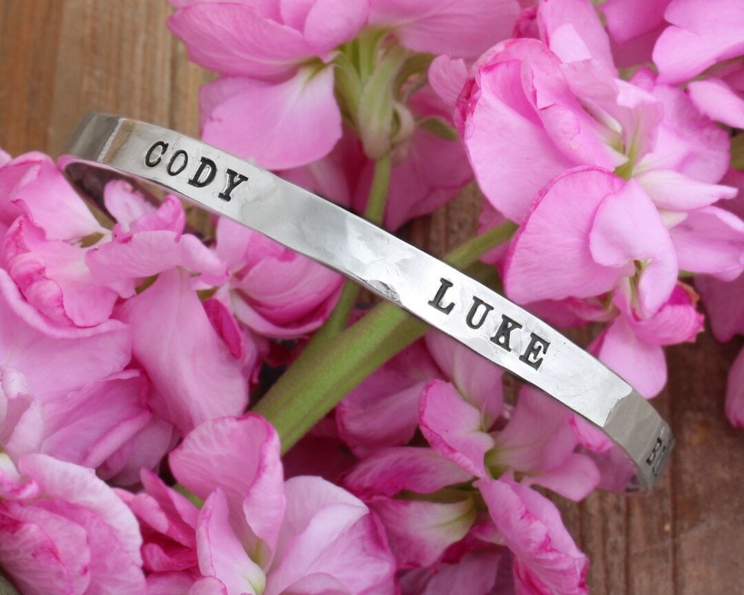 Mothers Day Gift | Personalized Gift for Mom | Hand-stamped Bracelet ...