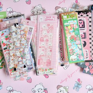 Gradient Butterfly Stickers, Aesthetic Planner Stickers, Kawaii Korean  Sticker Sheets, Kpop Deco Stickers for Polco 