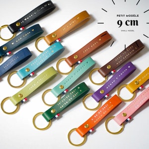 Personalized Leather Keychain | personalized Mother's Day gift, wedding gift, leather wedding, GPS