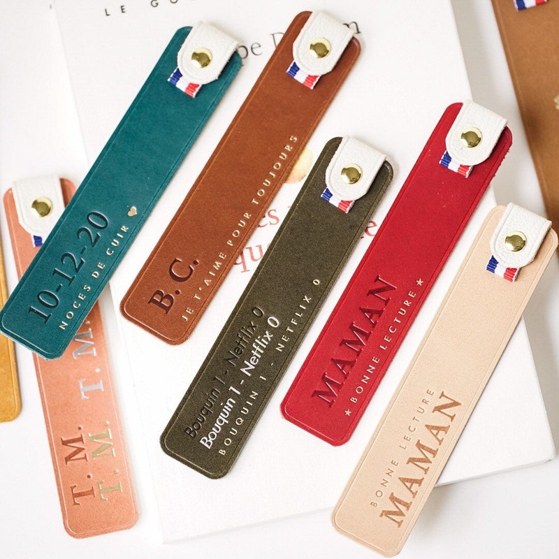 Marque-page Magnétique En Cuir Personnalisable - Taille 5,5x4,3 Cm, Aimant Puissant, Cadeau Pour Lecteurs