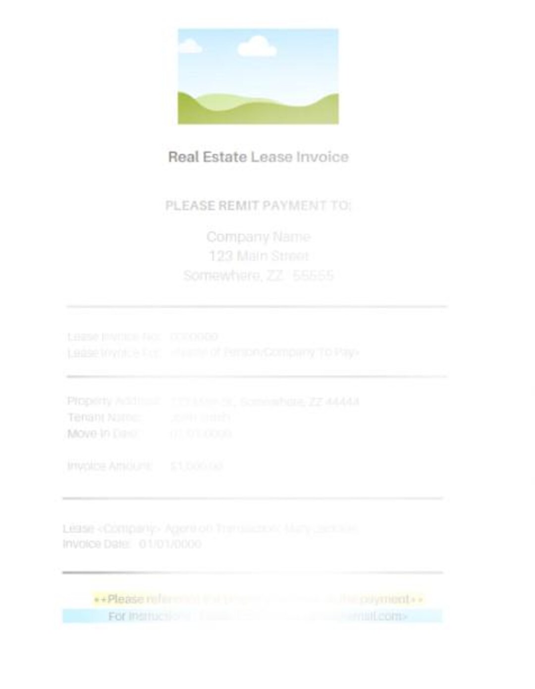 Texas Real Estate Lease Invoice Template in Canva - Etsy
