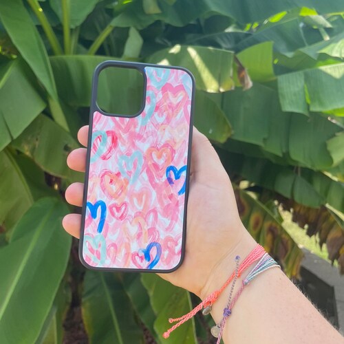 Preppy Hearts Phone Case Etsy