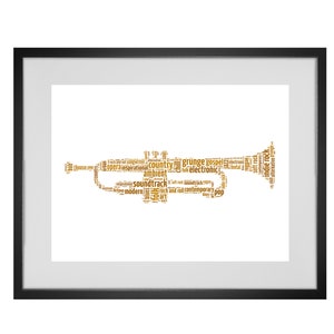 Personalised Trumpet Word Art Print